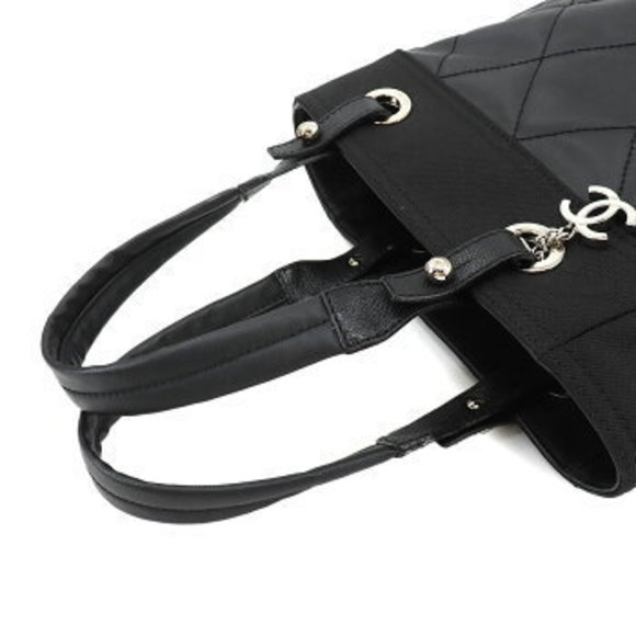 CHANEL Paris Biarritz PM tote bag nylon leather black - Picture 6 of 9